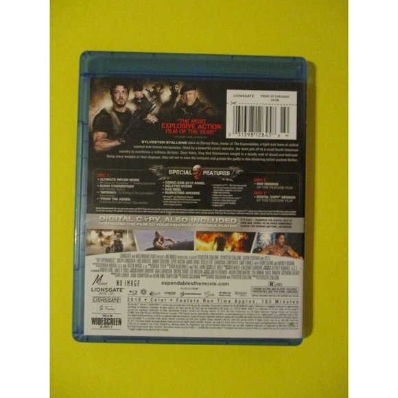 The Expendables Blu-ray DVD 3-Disc Set Sylvester Stallone Jet Li - Picture 4 of 4